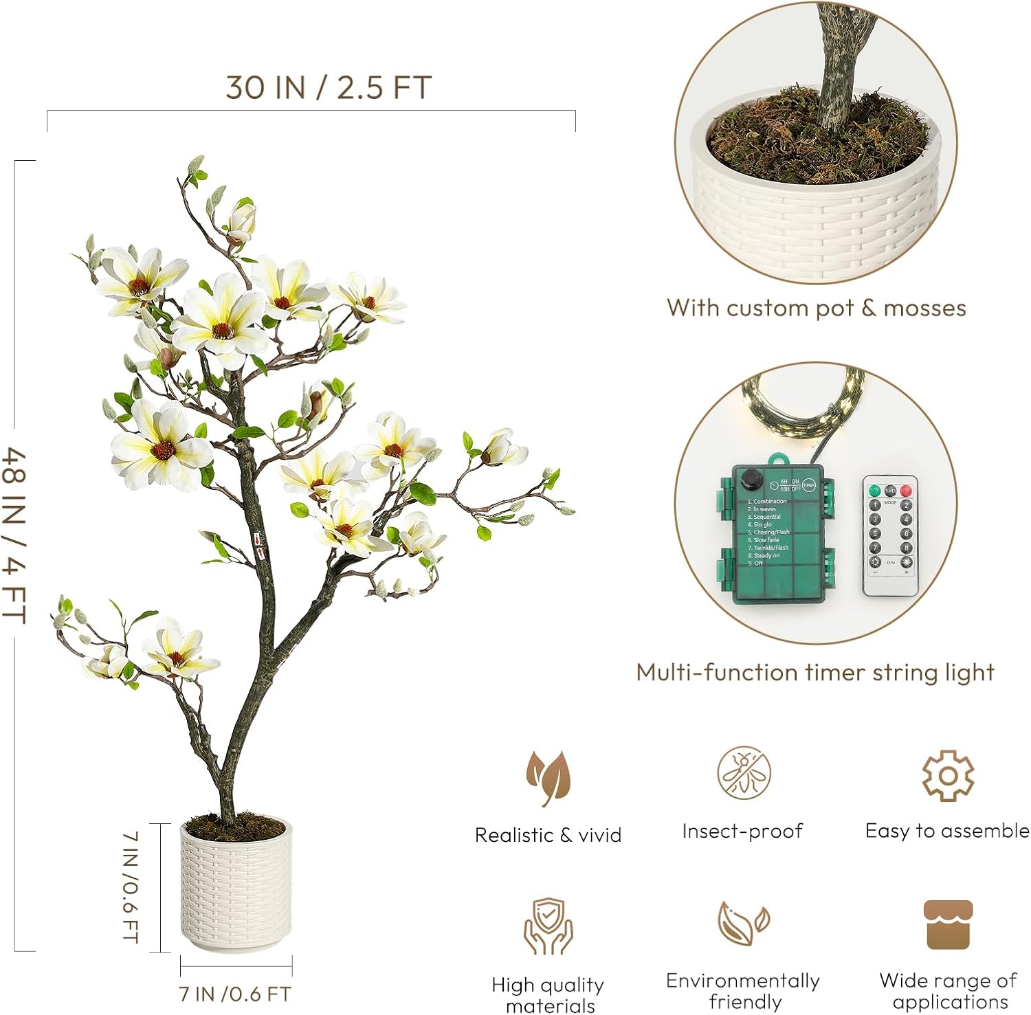 Qeetex DHZ-PHK-33YJ58JF Artificial-Plants-Trees - View #2