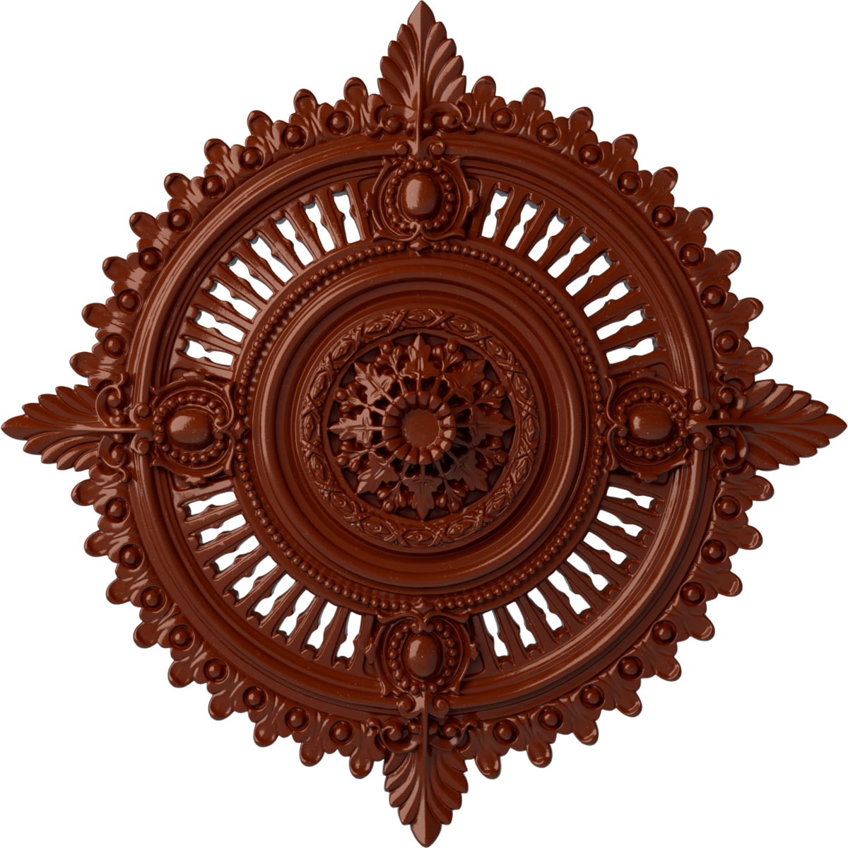 Ekena Millwork CM29HYFIF Haylynn 29.125-in W x 29.125-in L Painted Firebrick Polyurethane Whole Ceiling Medallion