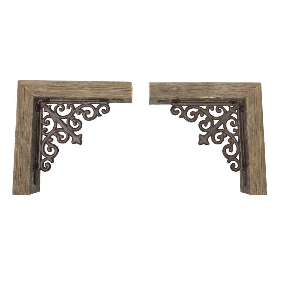 HomeRoots 4000379889 10.5-in 10.5-in Unfinished Gray Wood Corbel