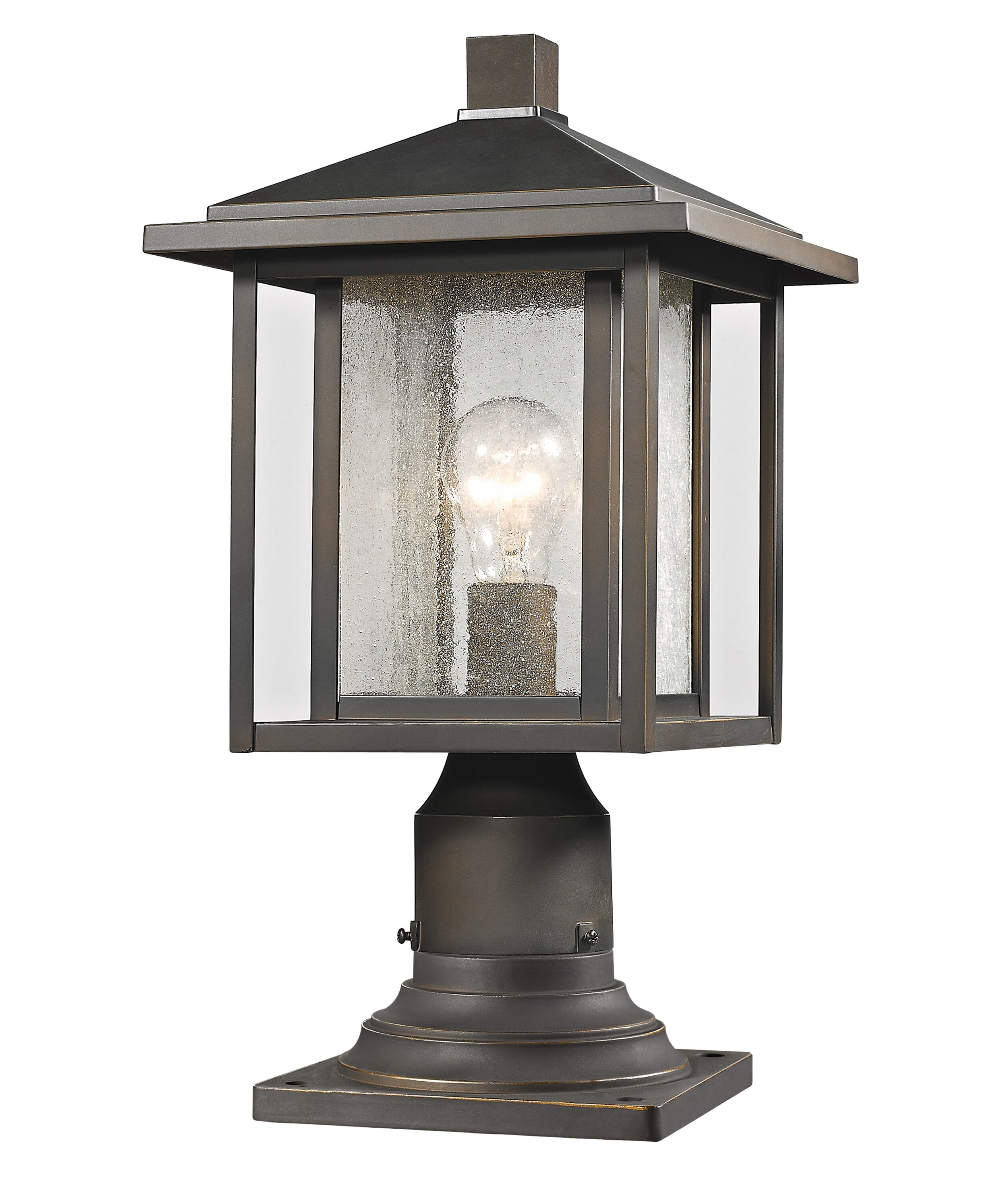 Z-Lite 554PHM-554PM-ORB Aspen 16.75-in Oil Rubbed Bronze Modern/Contemporary Outdoor Pier Mount