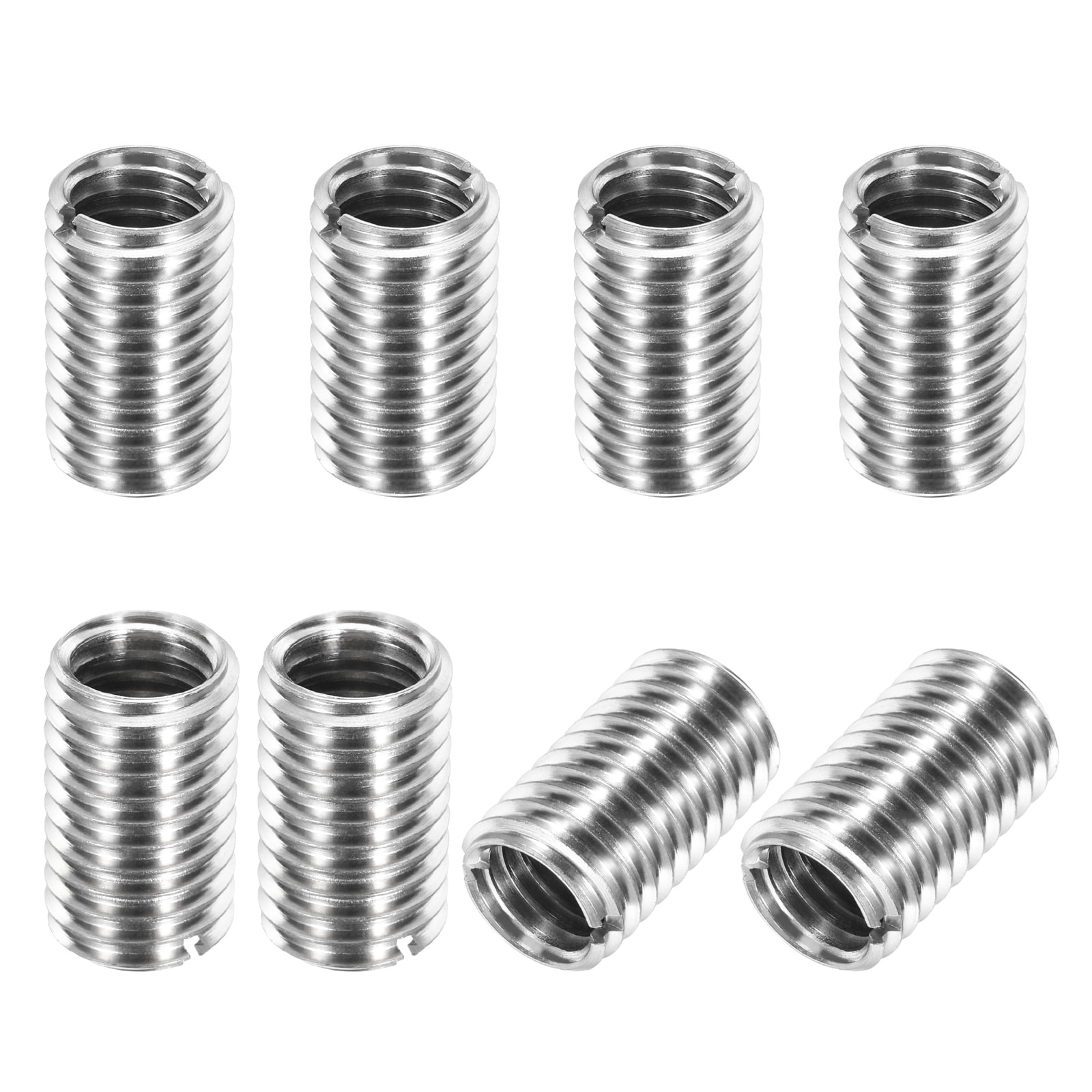 PATIKIL Thread Adapters Sleeve Reducing Nut 8pcs M12x1.75 Male to M10x1.5 Female Repairing Insert Nut Screw Reducer Conversion 303 Stainless Steel Fastener 20mm #S26090701UX5777