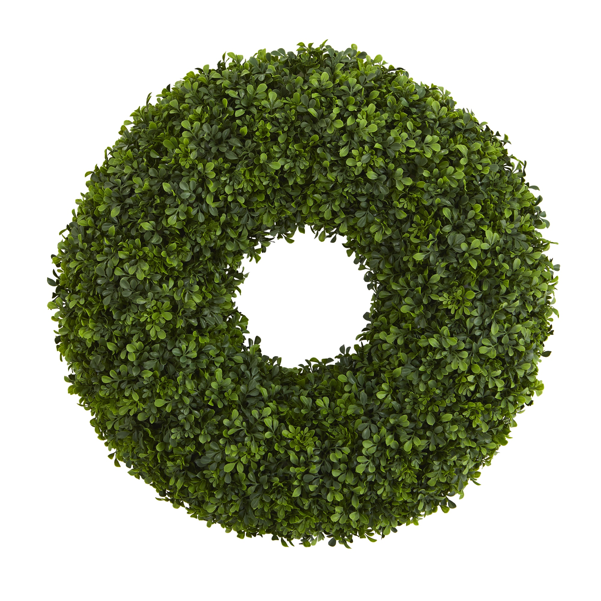 Nearly Natural 4339 28-in Indoor Green Boxwood Artificial Christmas Wreath