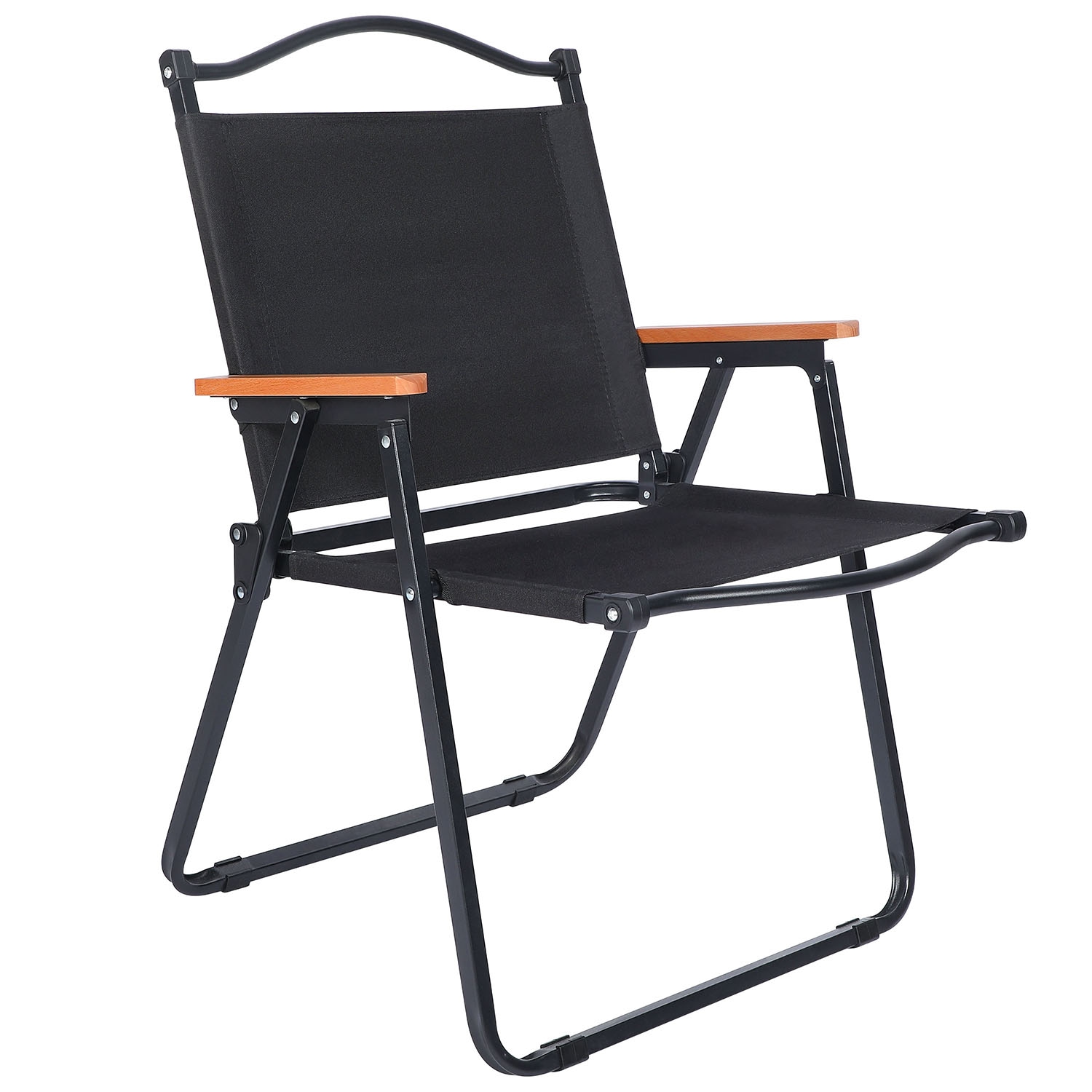 GZMR GZ-DHF6818-L Black Folding Camping chair Carrying Strap/Handle Included