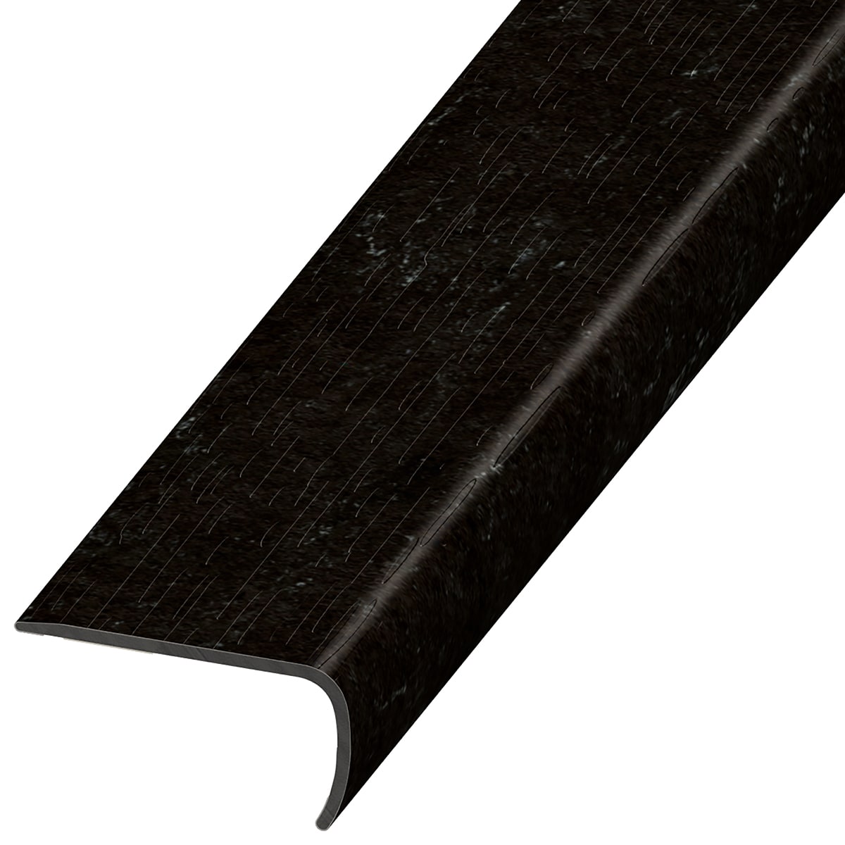 Versatrim VE-106908 Marmoleum Forbo-Marmoleum-Black Prefinished 1-in T x 2-in W x 94-in L PVC Square cap