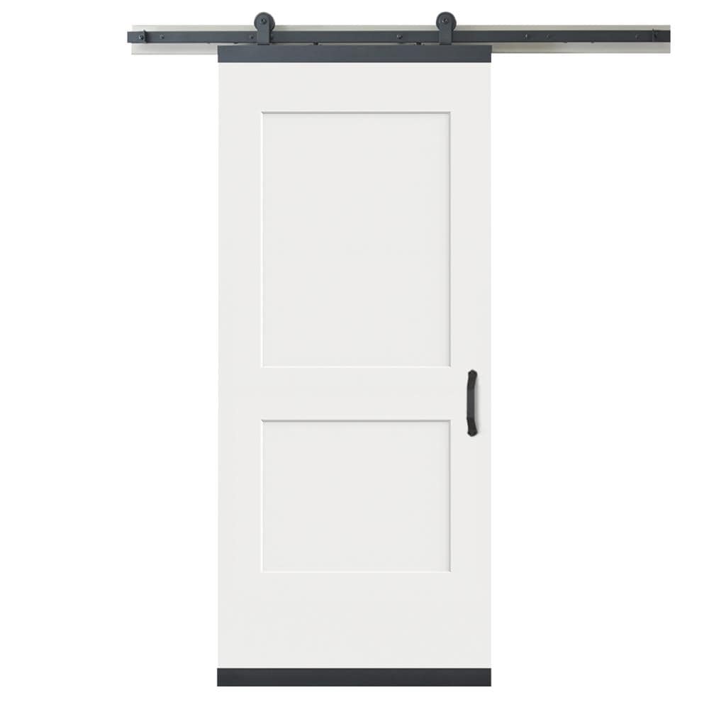 RELIABILT LO1345030 36-in x 80-in White Molded composite Hollow core Single Barn Door (Hardware Included)
