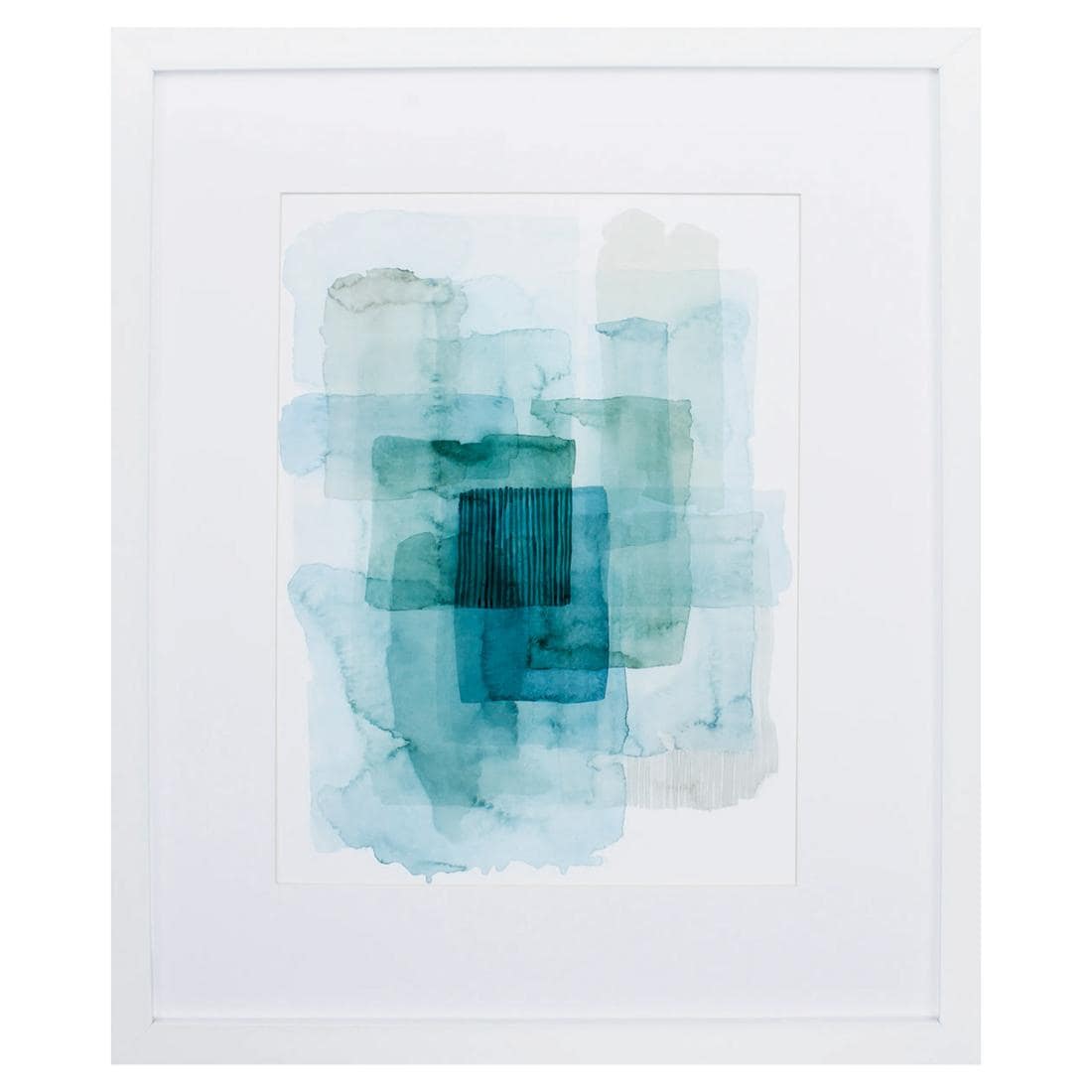 HomeRoots 365432 White Wood Framed 36.0-in H x 30.0-in W Abstract Wood Print