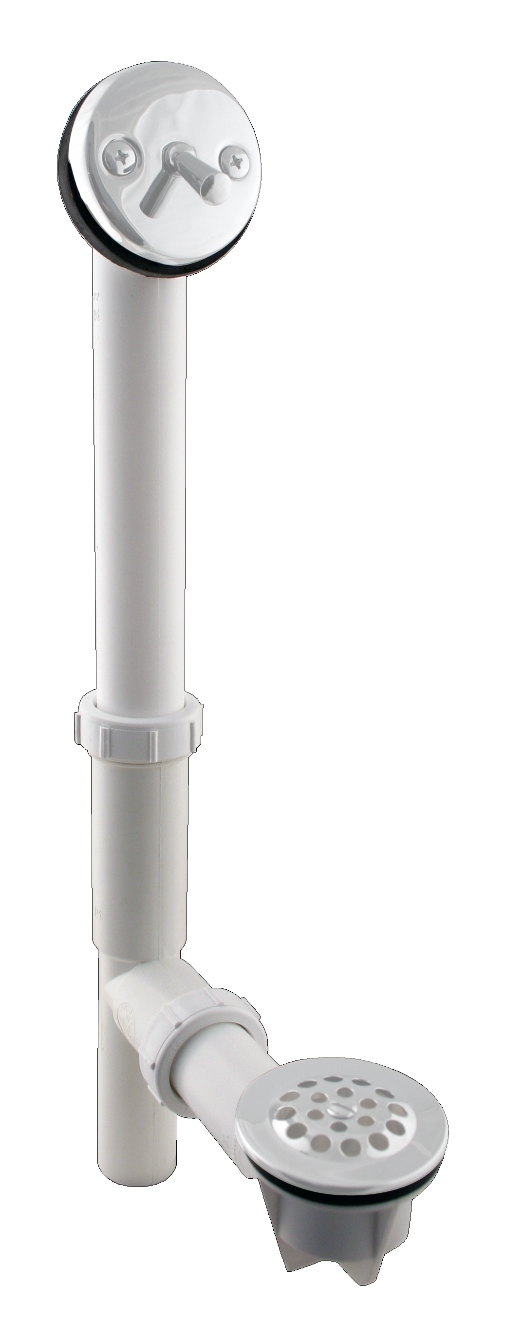 WESTBRASS 592244-50 Bath Waste and Overflow 1-1/2" Tubular White Trip Lever In Powder Coat White