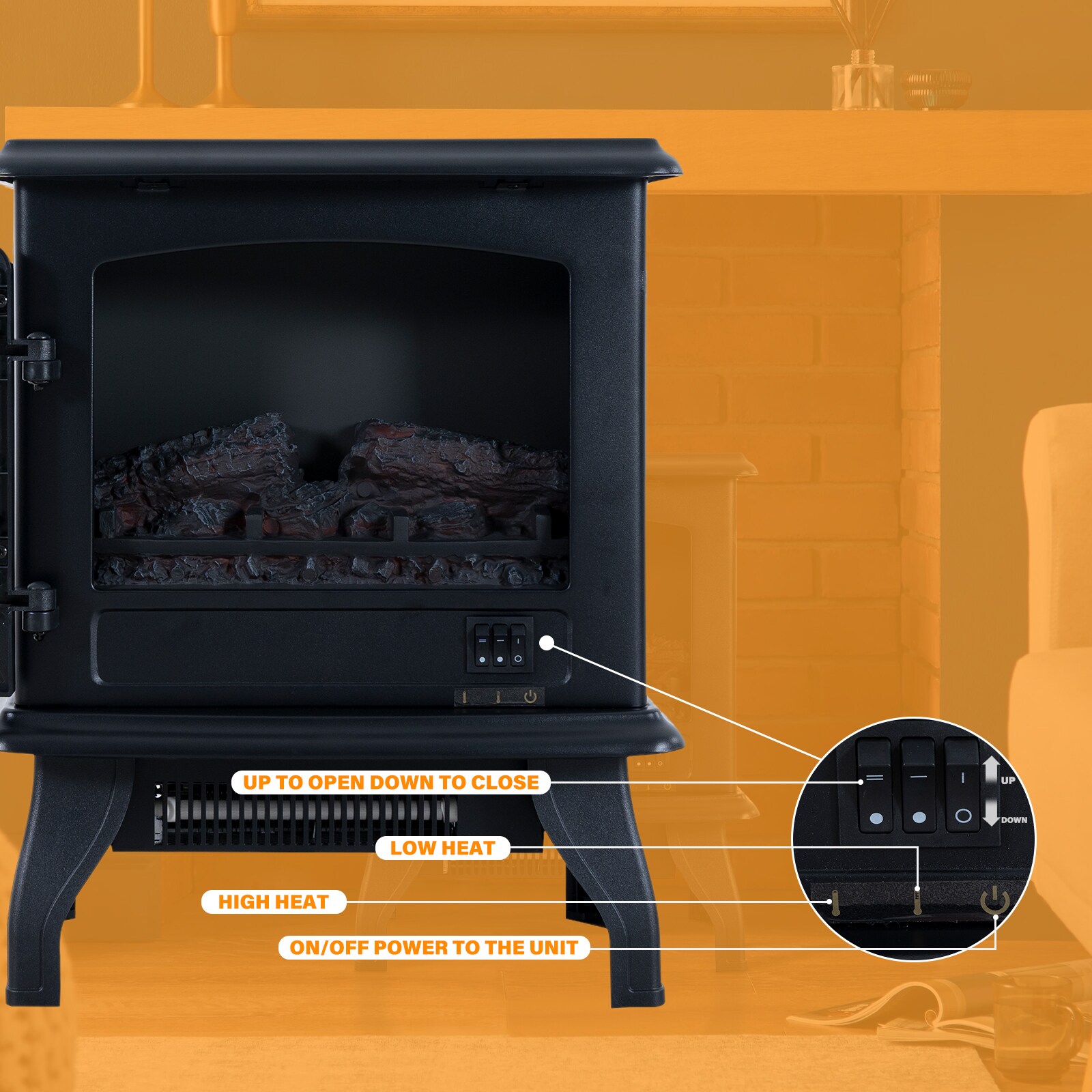 Maocao Hoom FZ67851 Electric-Fireplaces - View #7
