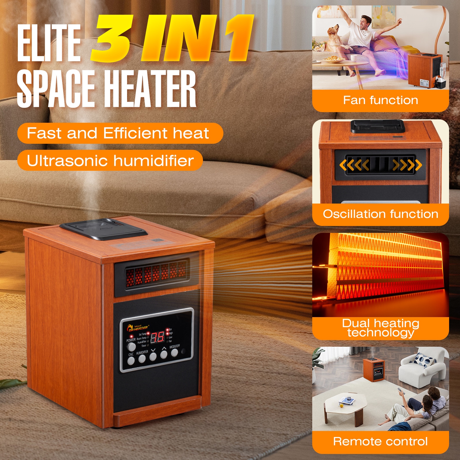 Dr. Infrared Heater DR-998 Portable-Electric-Heat - View #3