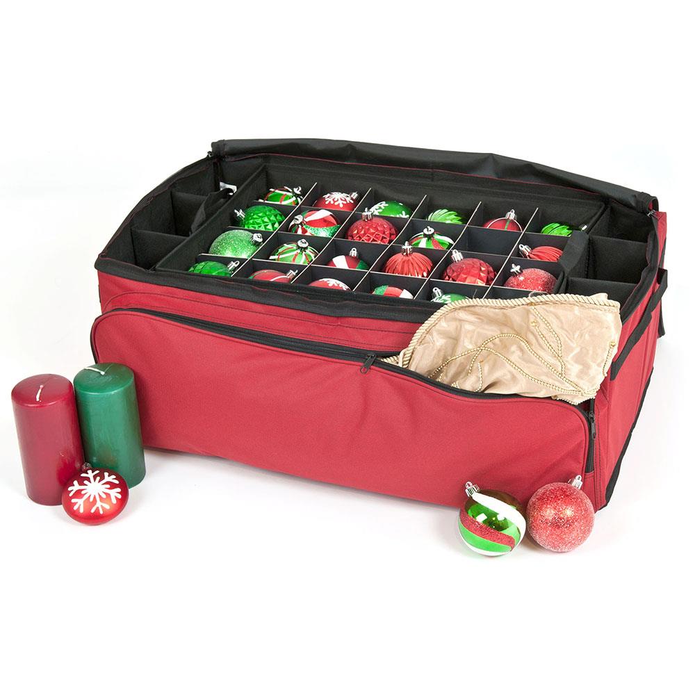 Simplify 20.67-in x 11.81-in 27-Compartment Red Polyester Ornament