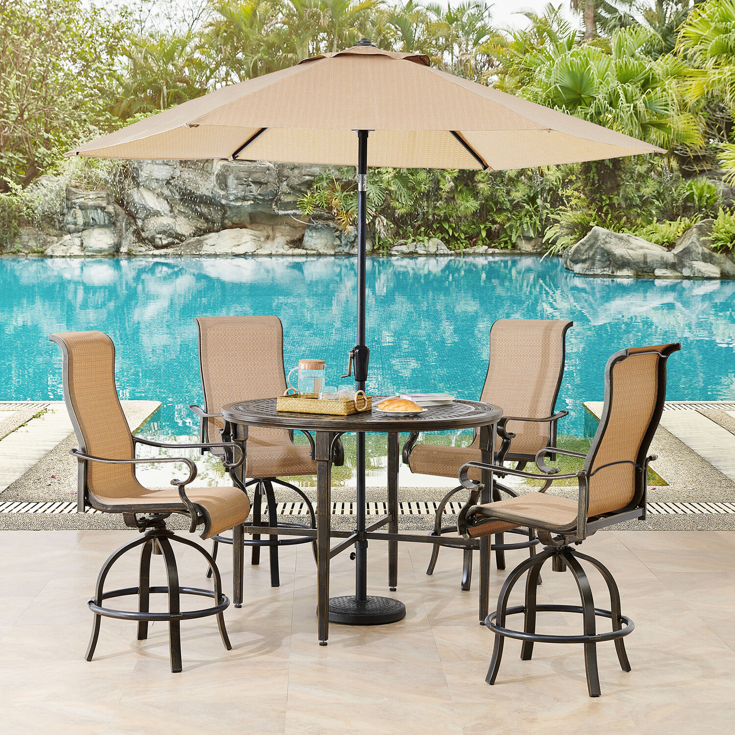 Hanover BRIGDN5PCBR-SU Patio-Dining-Sets - View #2