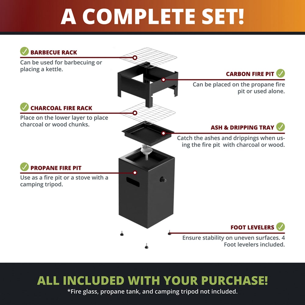 Kinger Home FP-012TBLK Outdoor-Gas-Firepits - View #7