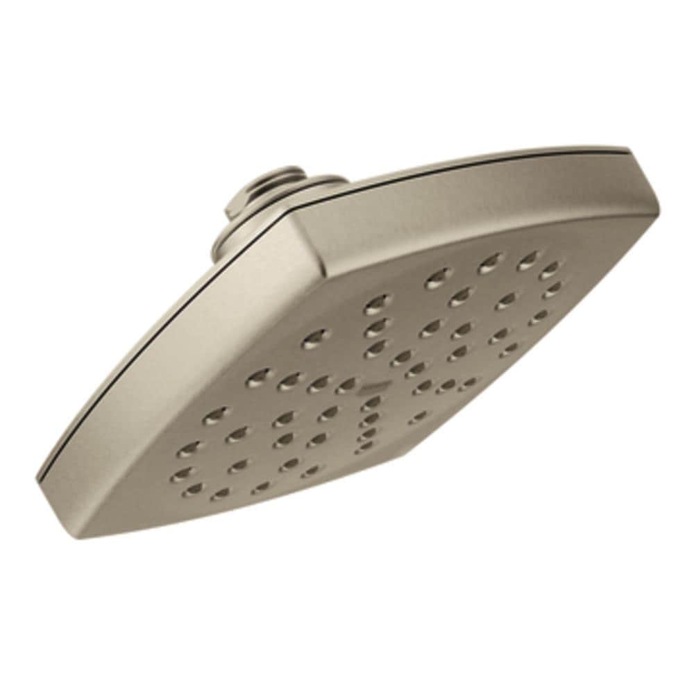 Moen S6365BN Voss 1.0 -Spray Brushed nickel 6.0-in Square Fixed Rain Shower Head 2.5 GPM