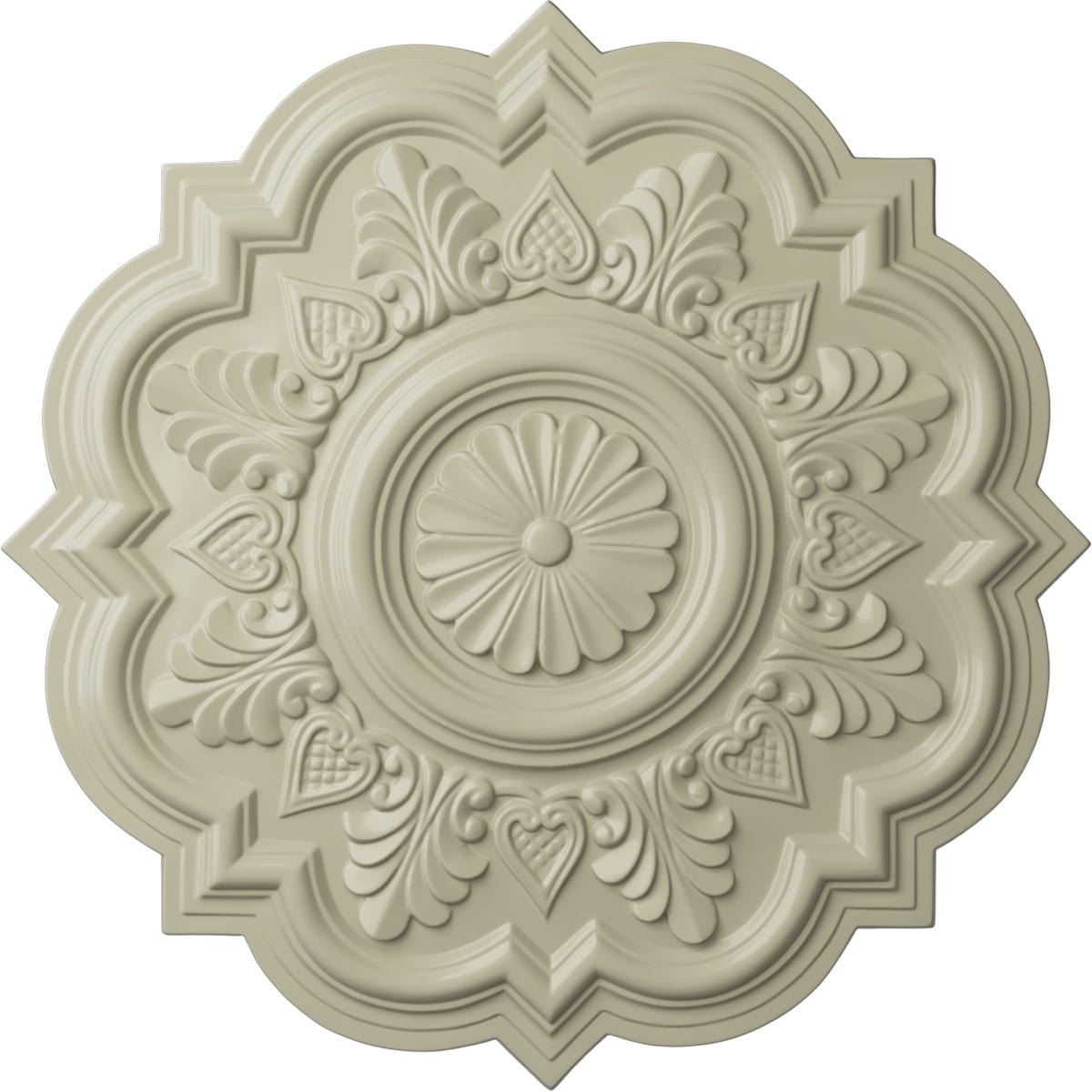 Ekena Millwork CM20DRCYF Deria 20.25-in W x 20.25-in L Painted Clear Yellow Polyurethane Whole Ceiling Medallion