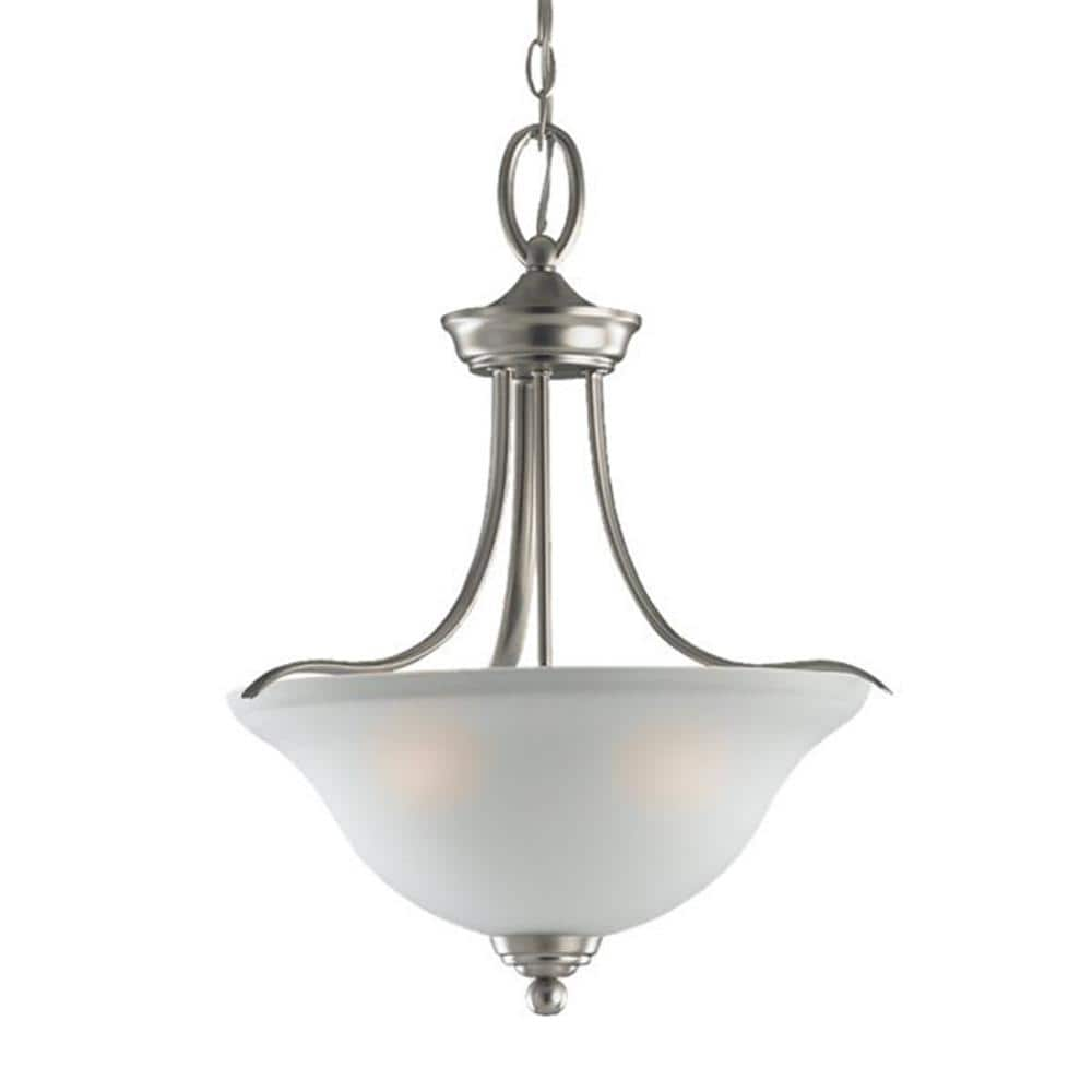 Sea Gull Lighting Wheaton 3-Light Brushed Nickel Transitional Etched ...