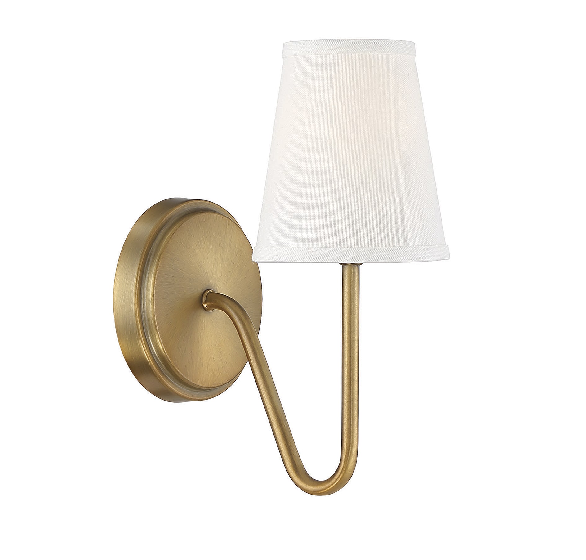 Meridian Lite Trends M90054NB Meridian 4.75-in W 1 -Light Brushed Brass Wall Sconce