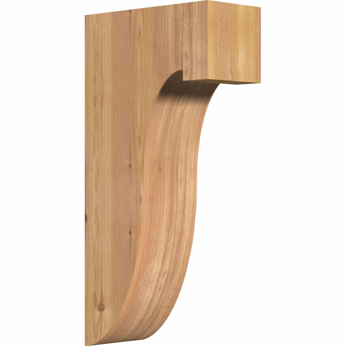 Ekena Millwork COR06X12X24DEL00SWR 5.5-in x 12-in x 24-in Del monte Unfinished Western red cedar Wood Paintable/Stainable Corbel