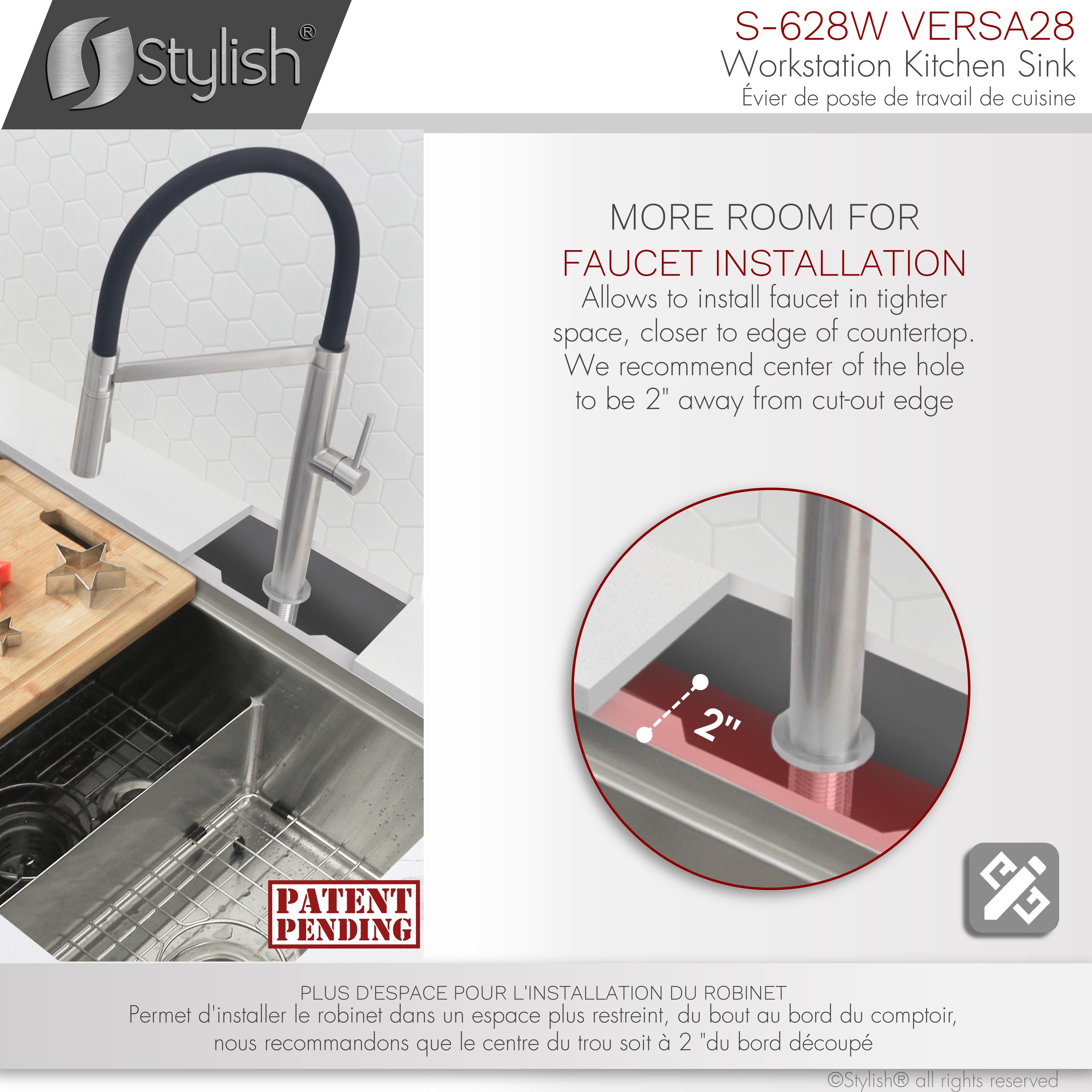 Stylish S-628W1 Kitchen-Sinks - View #7