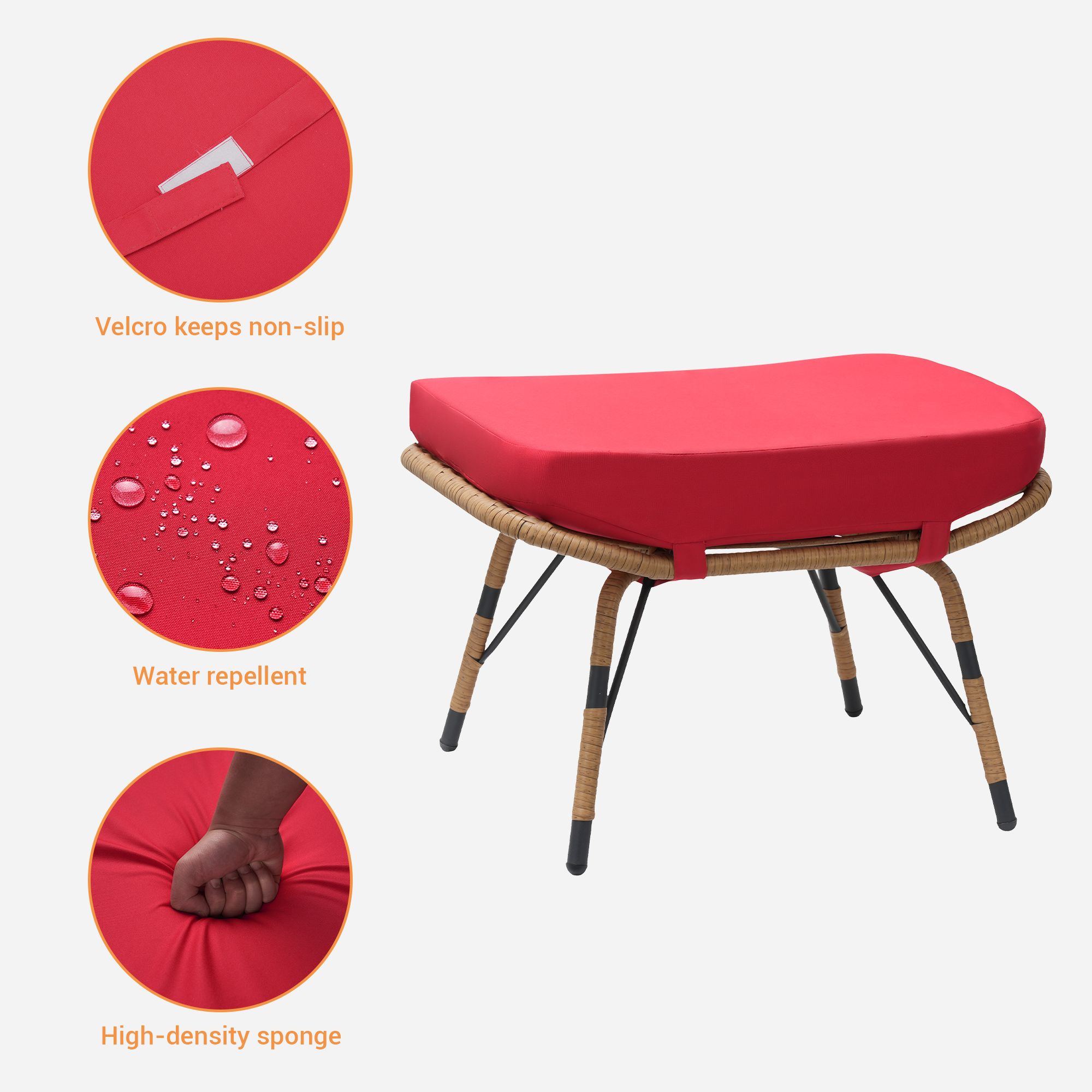 SANSTAR L-OTIDC57RD Stools-Ottomans - View #5