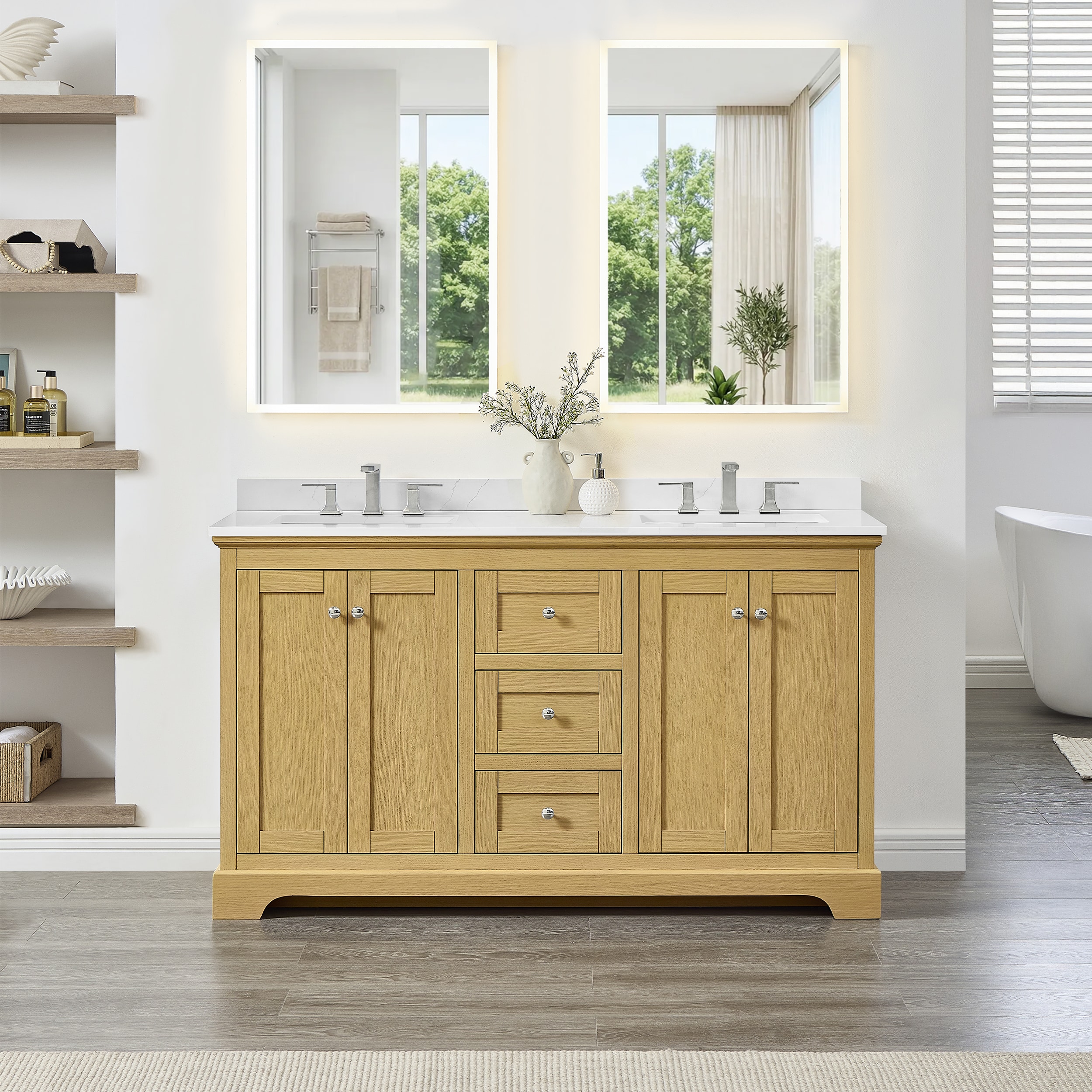 Wyndham Collection Avery Bathroom Vanity with Undermount Square Sink and Countertop Options