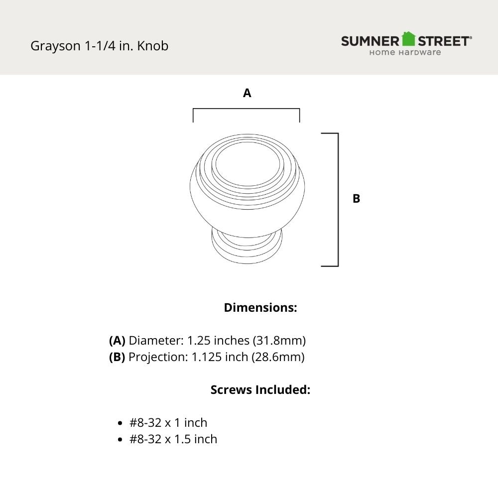 Sumner Street Home Hardware RL021255 Cabinet-Knobs - View #3