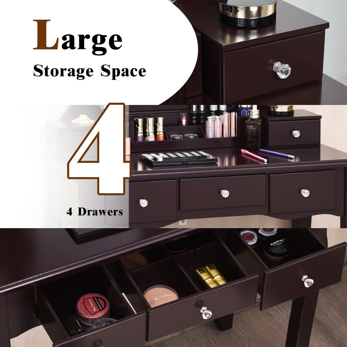 Costway CSHY001338 Bedroom-Vanities - View #7