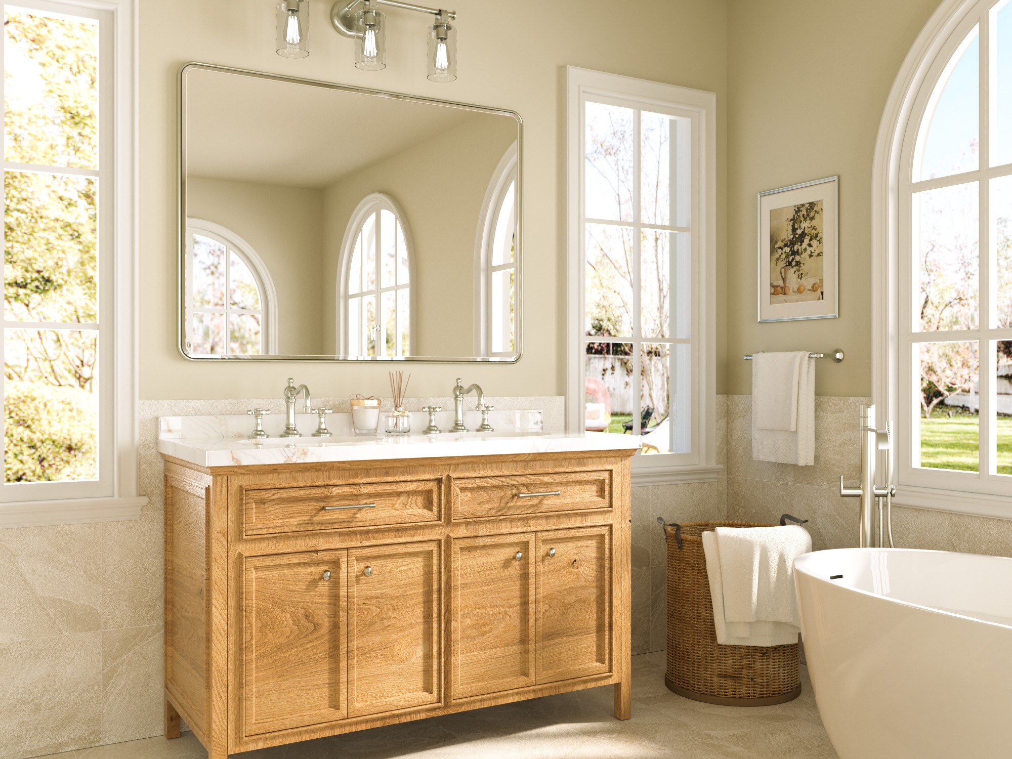 TETOTE LSC-TE-4836RN-B82 Framed-Bath-Mirrors - View #2
