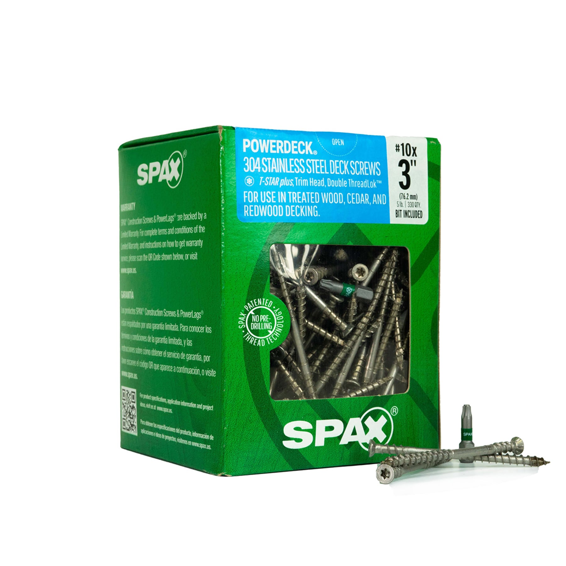 SPAX 45705008402007 #10 x 3-in Wood to wood Deck Screws ( 330 -Per Box )