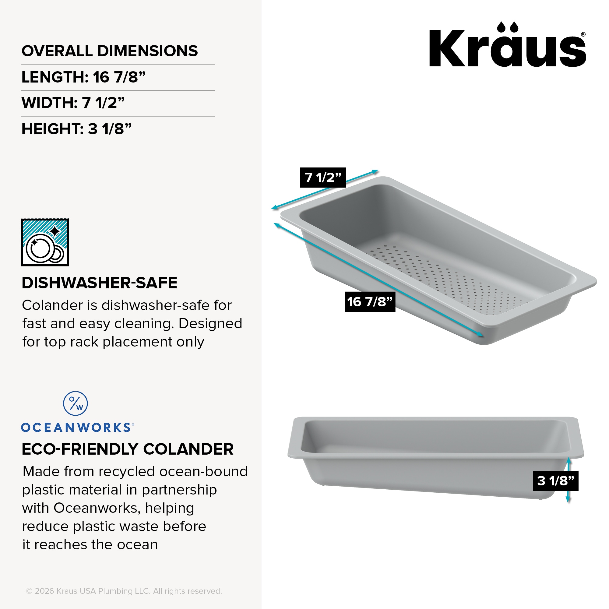 Kraus CS-11LG colanders - View #3