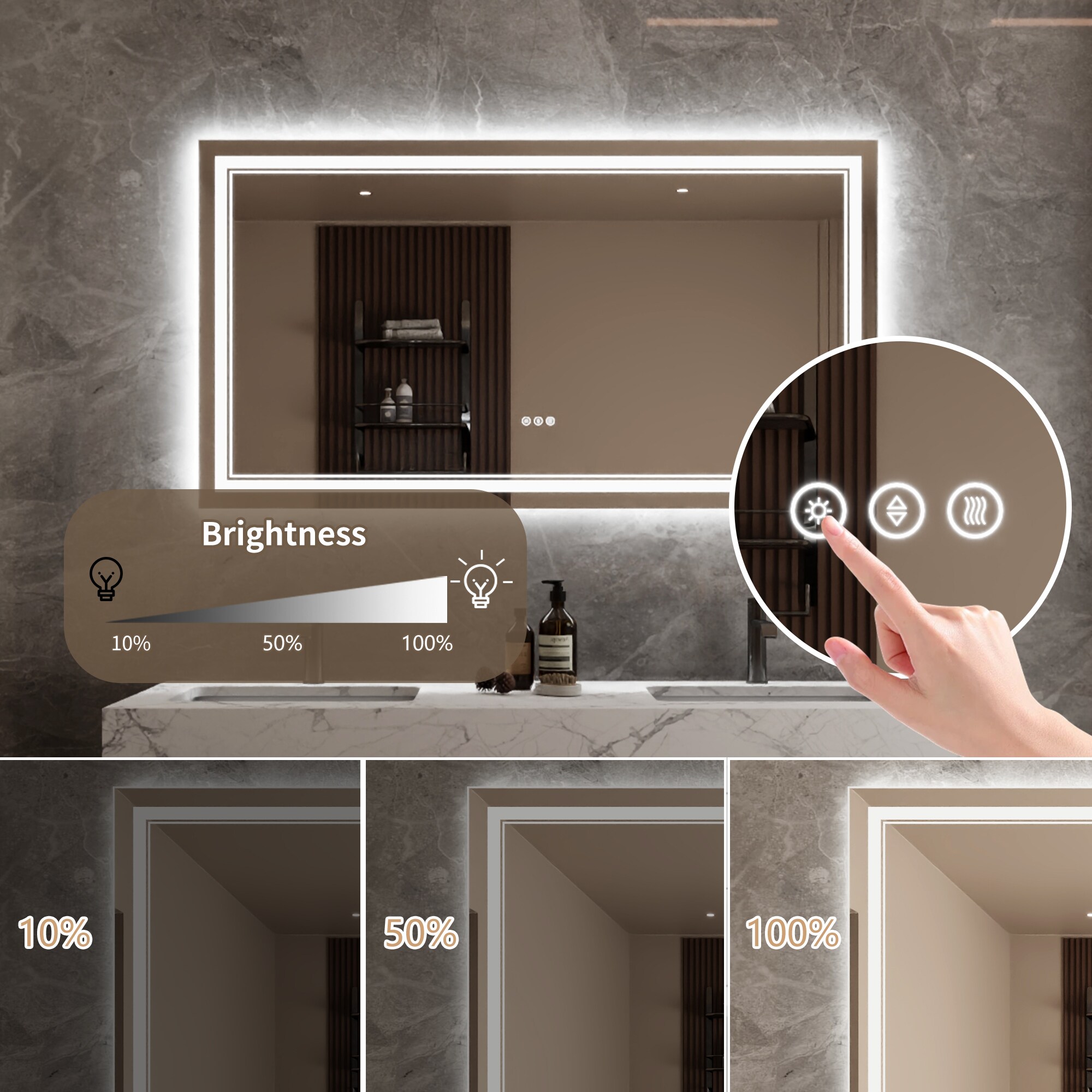 Bayfeve BFXB-6S3055-MIR Framed-Bath-Mirrors - View #8