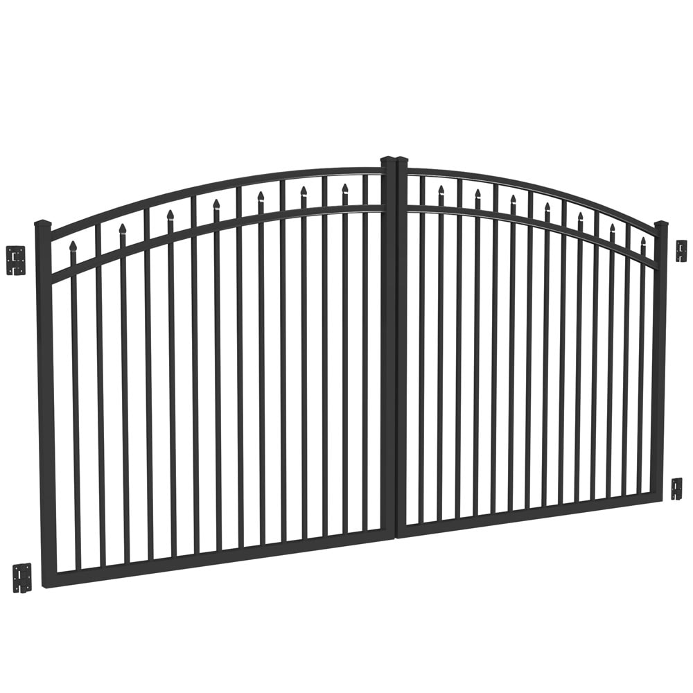 Freedom 73017132 11.75-Feet x 5.04-Feet Black Aluminum Driveway Gate