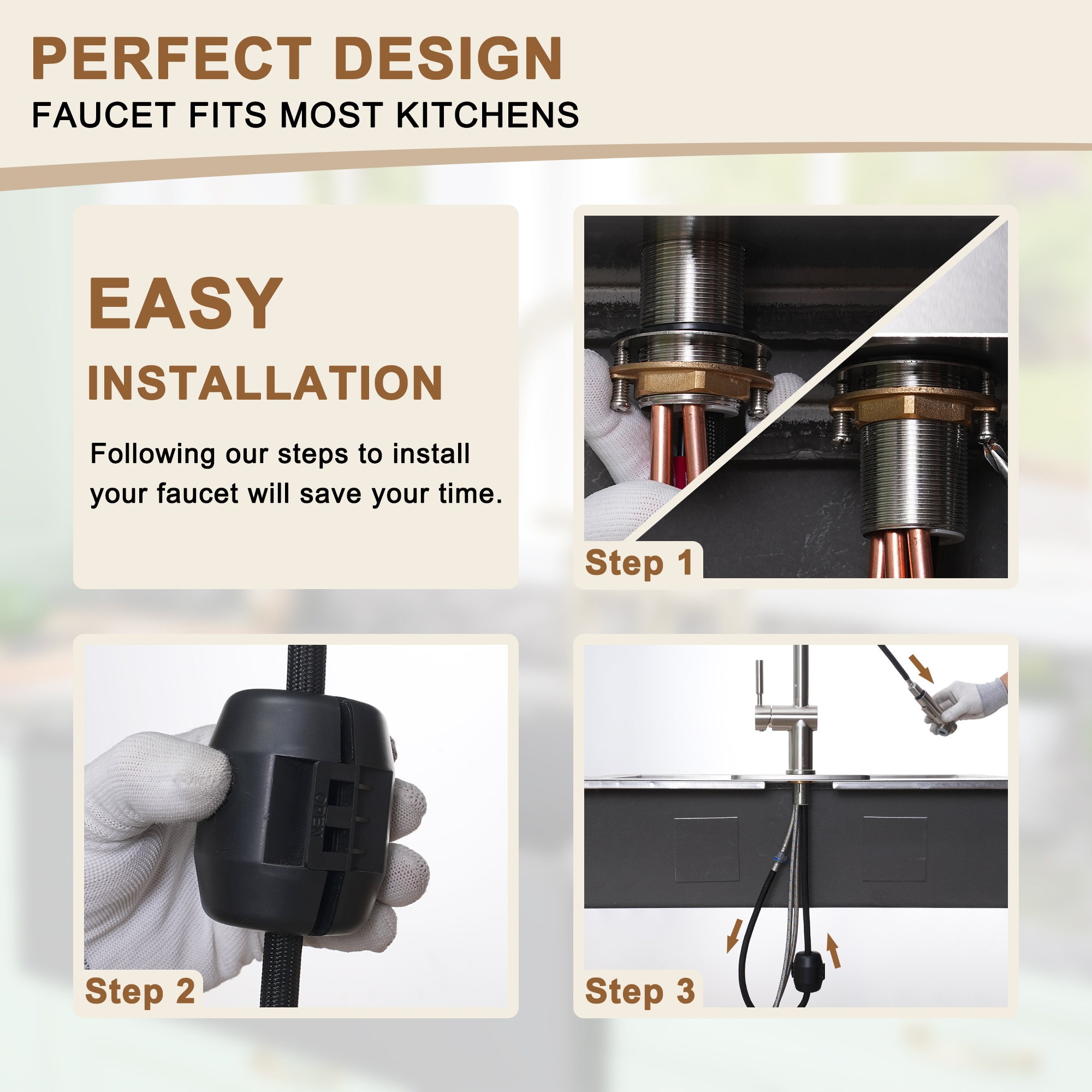 Mondawe AM-K127W-BN Kitchen-Faucets - View #7