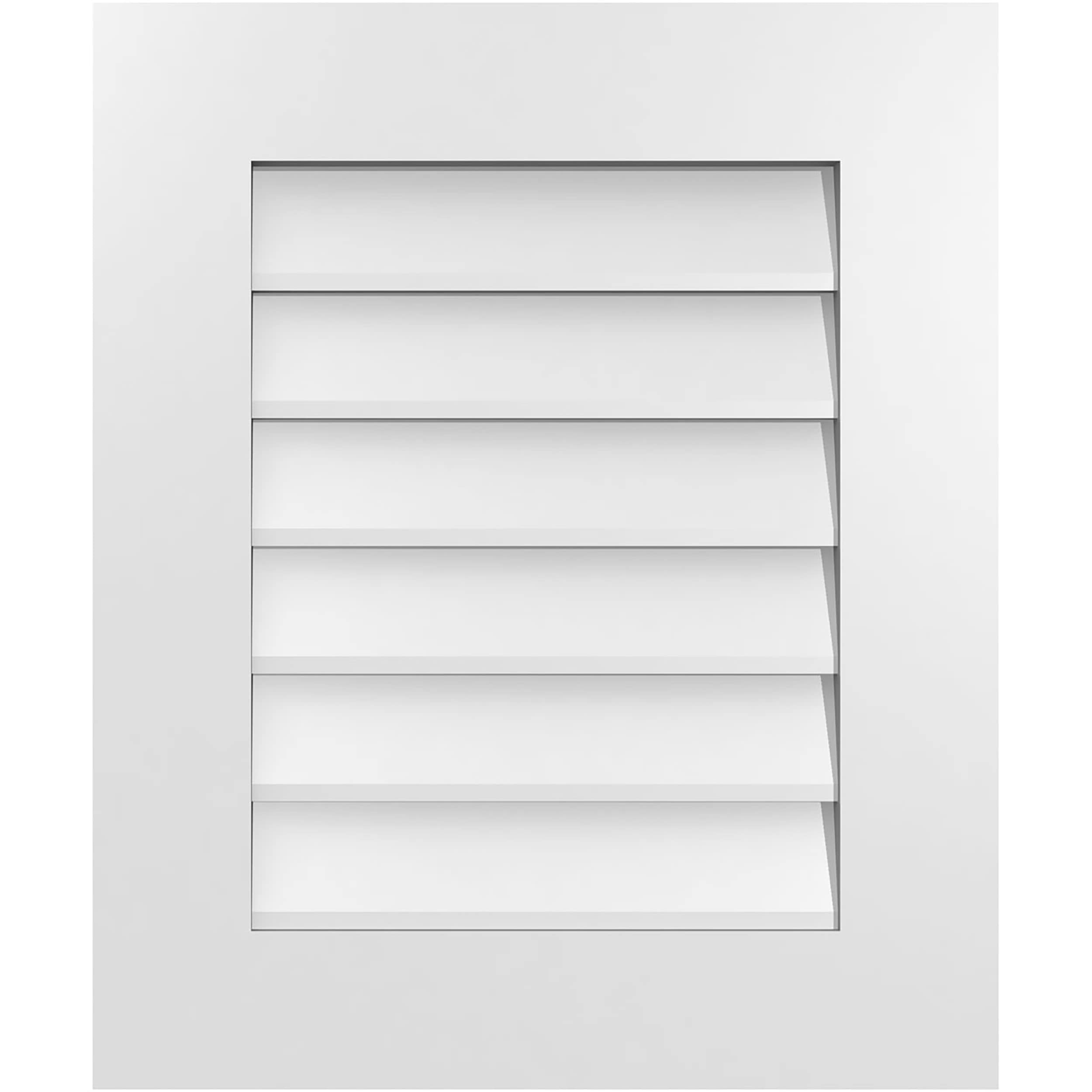 Ekena Millwork GVPVE20X2401SN 20-Inches x 24-Inches Off-white Rectangle PVC Gable Louver Vent