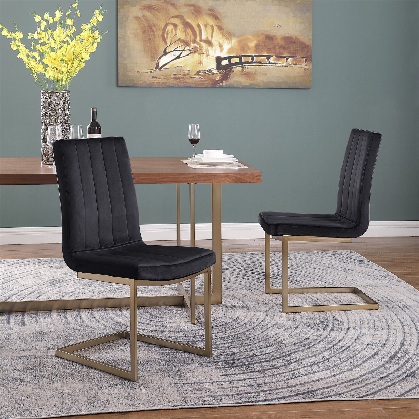 Bestcosty Contemporarymodern Upholstered Dining Side Chair Metal Frame In The Dining Chairs 