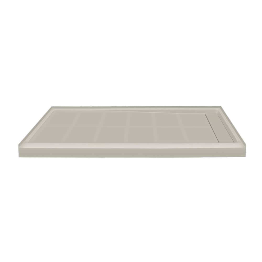 Transolid FL6036R-37 Linear 36-in W x 60-in L with Right Drain Single Threshold Rectangle Shower Base (Sandbar)