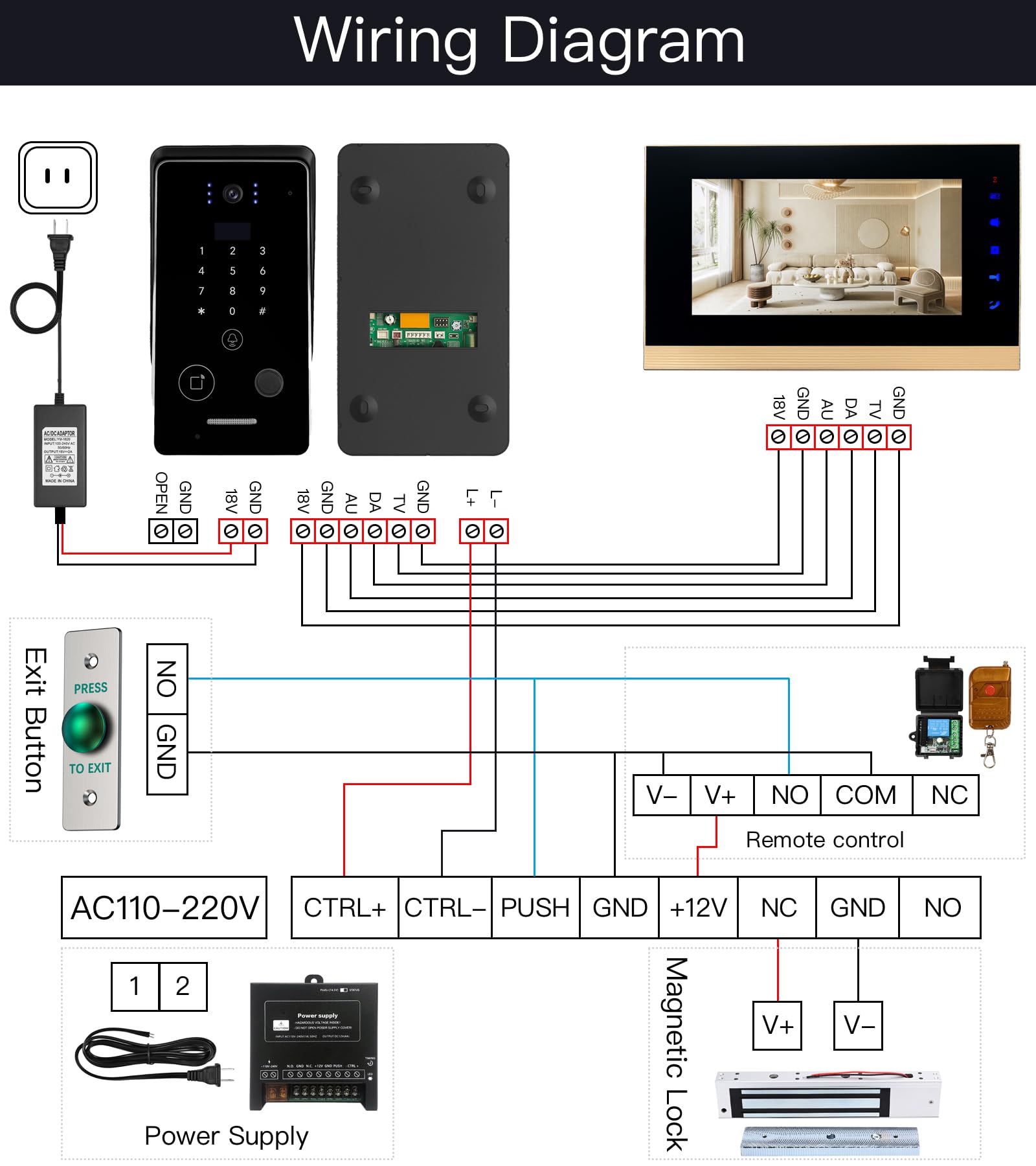 Adrinfly LAD0804D475 Video-Doorbells - View #6