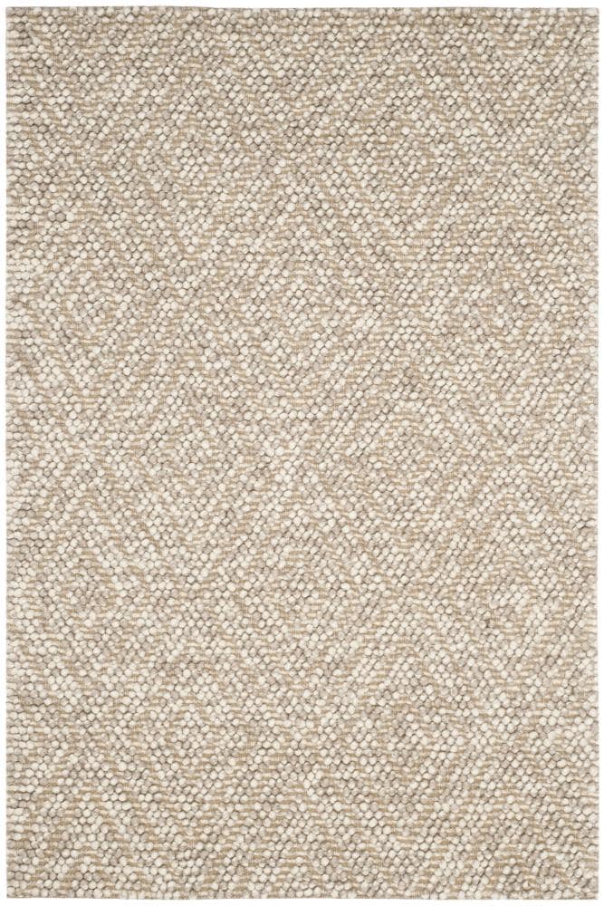 Safavieh NAT623B-4 Natura Vante 4 x 6 (ft) Wool Beige Rectangular Indoor Geometric Coastal Area rug