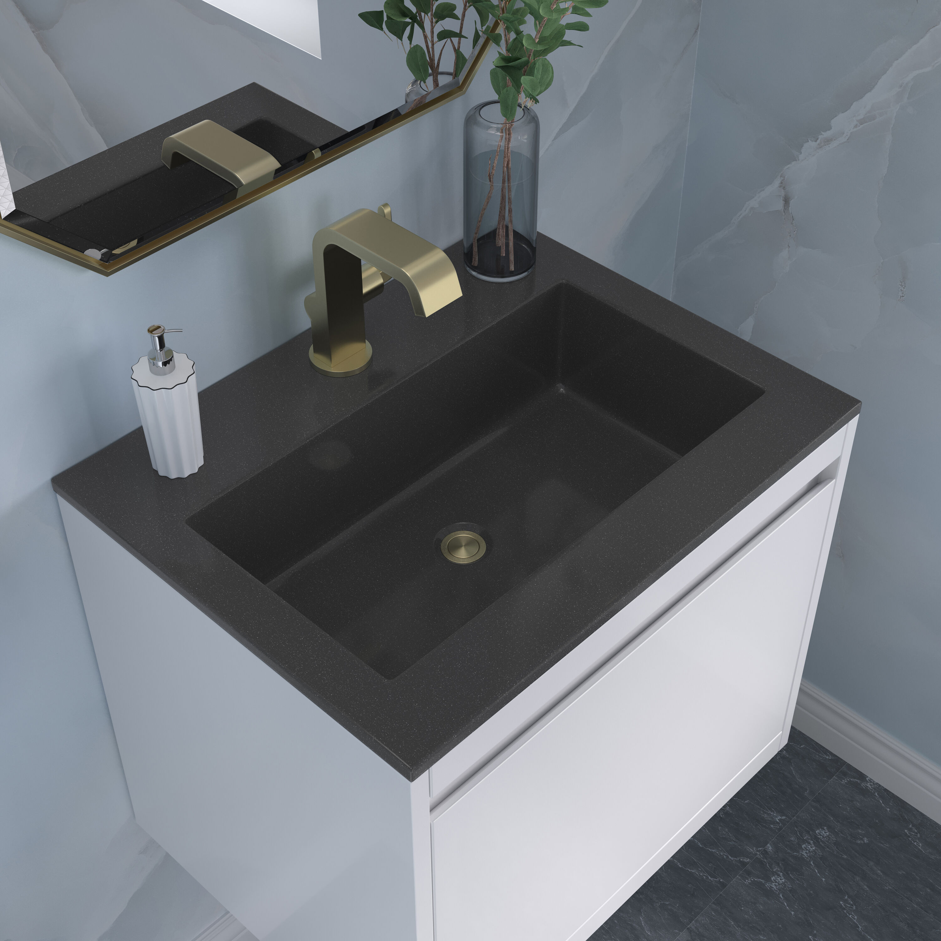 James Martin Vanities 805-V23.6-GW-CH Bath-Vanity-Combo - View #4