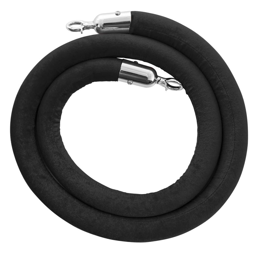 US Weight Black Velvet Rope with Chrome Ends in the Safety Accessories  department at
