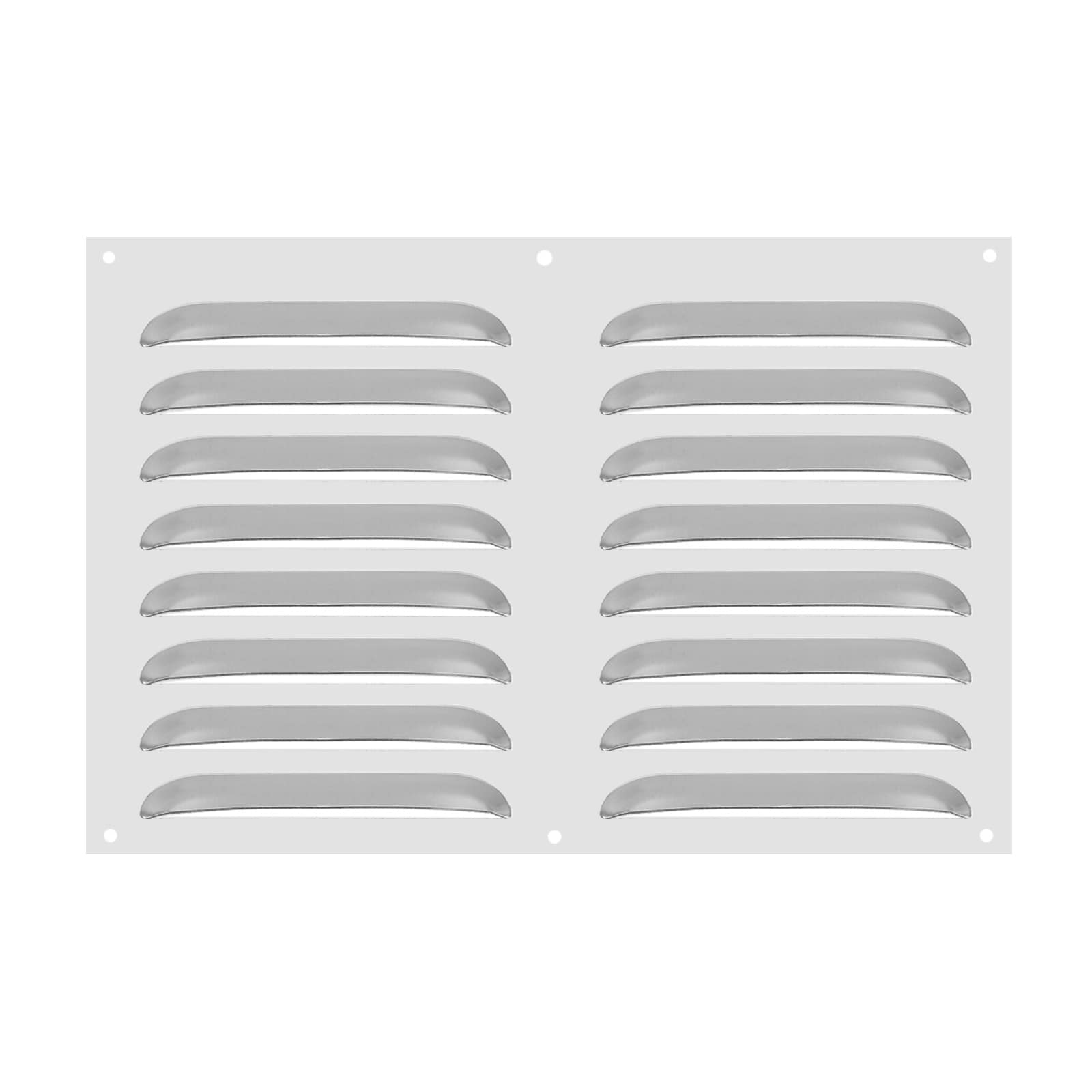 PATIKIL 12 x 8inch Stainless Steel Vent Cover Screen Air Grille Ventilation Cover HVAC Louvered Grill for Home Kitchen Fireplace Bathroom Wall Ceiling Silver Tone