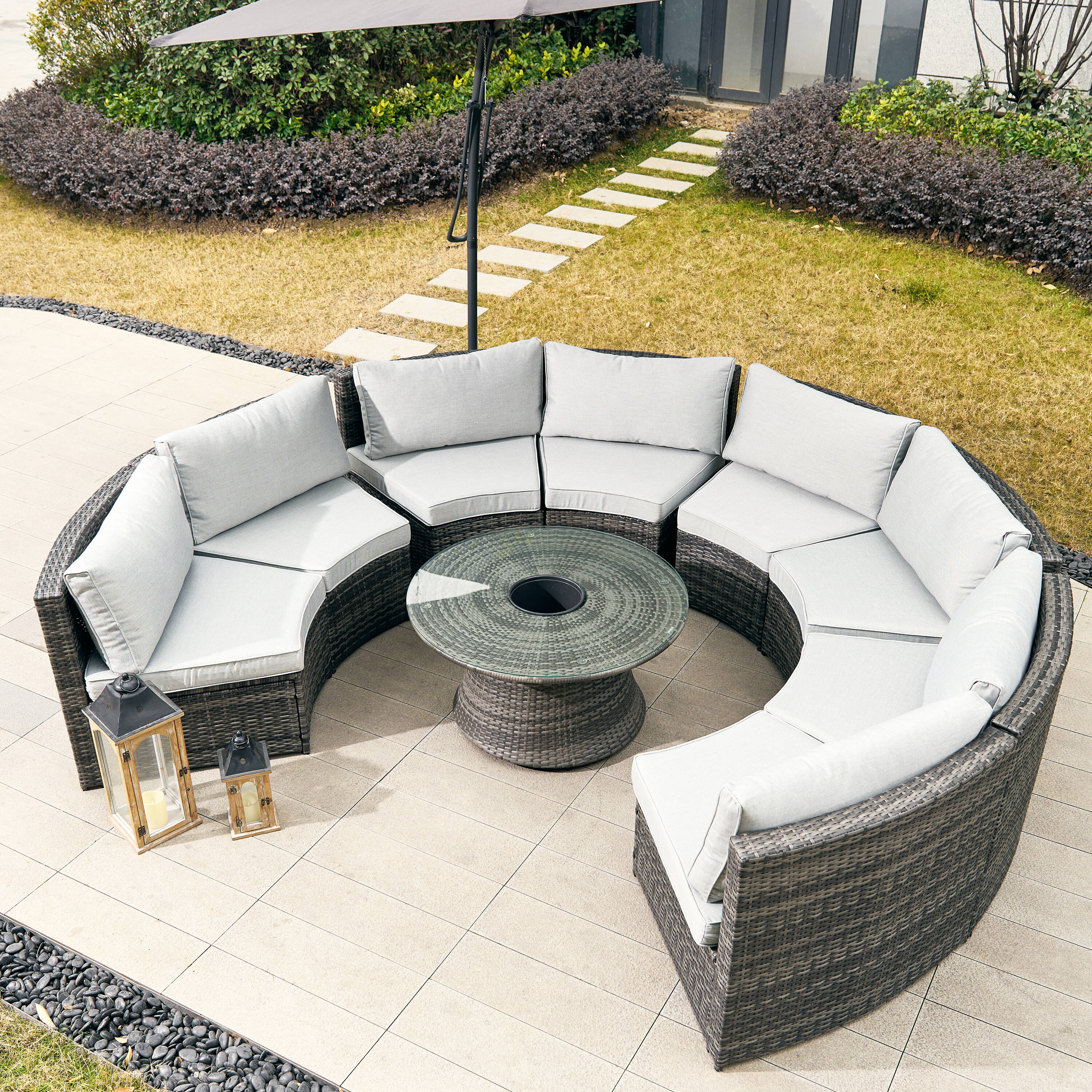 Direct Wicker DWS-1205B8SS&TA-G Patio-Conversation-Sets - View #9