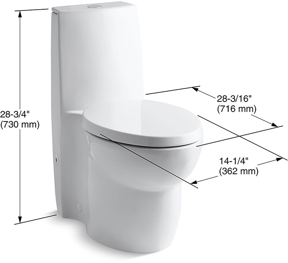 KOHLER Saile White Dual Flush Elongated Standard Height WaterSense ...