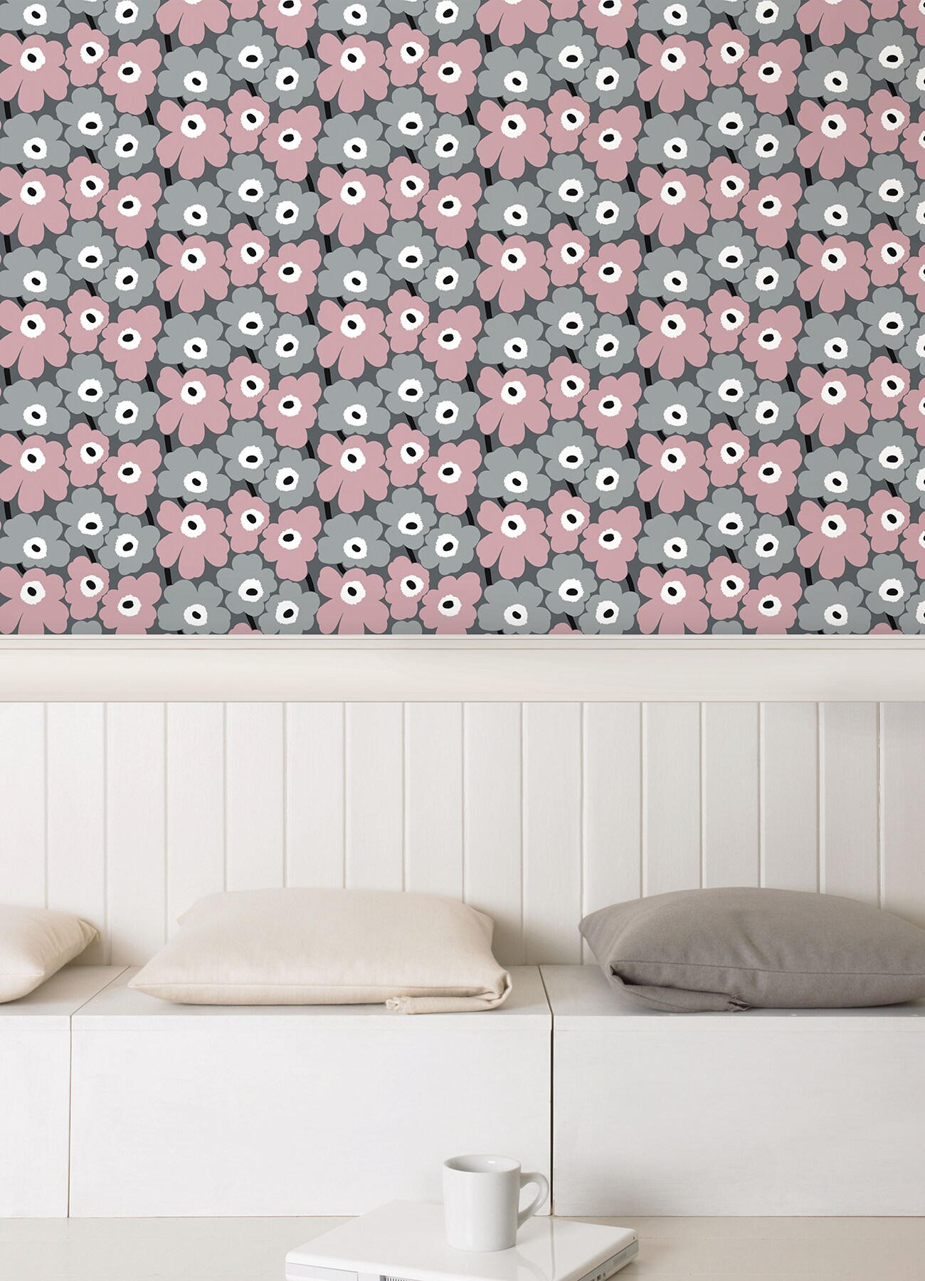 Marimekko Pink Pieni Unikko Peel and Stick Wallpaper in the Wallpaper  department at 