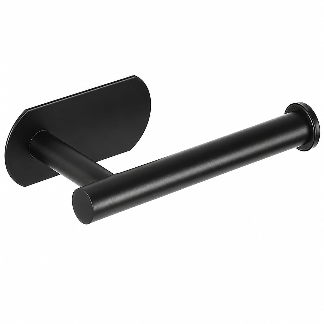 Etokfoks -  Self Adhesive Matte Black Stainless Steel Toilet Paper Holder No Drilling Wall Mount ...