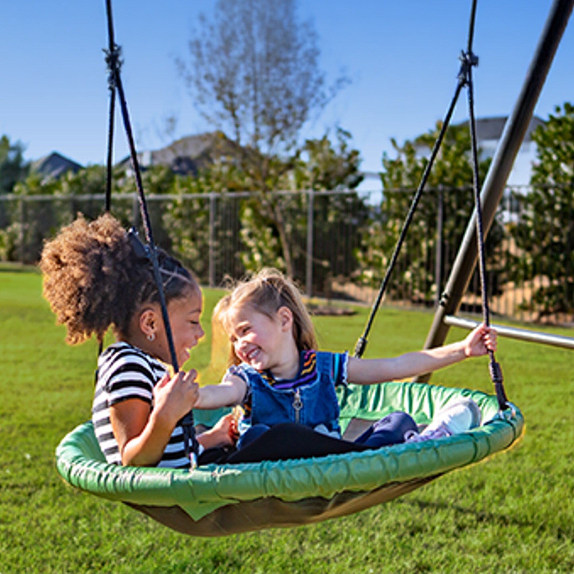 gobaplay FlyMax Saucer Tree Swing 40 Inches Round Outdoor Platform