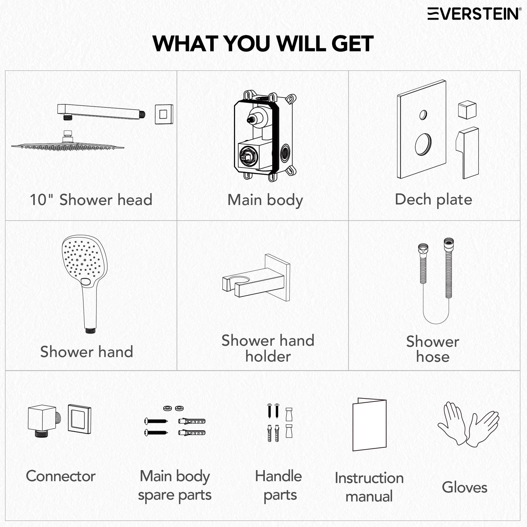 EVERSTEIN M6646CI-10BL Tub-Shower-Faucets - View #13