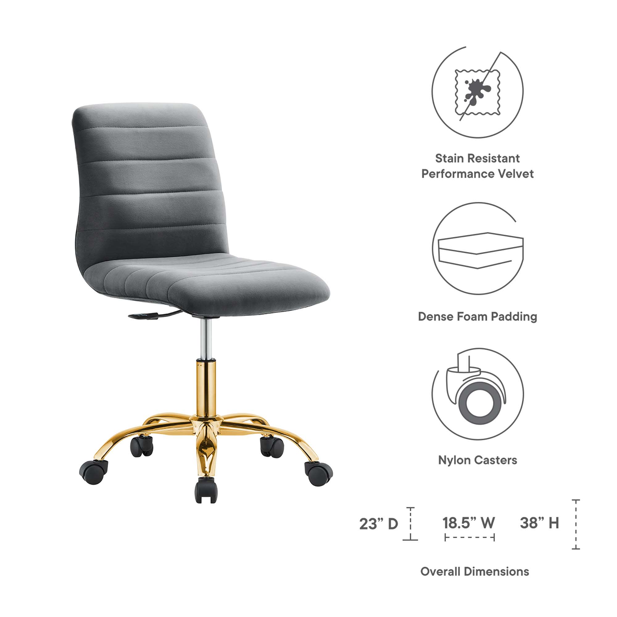 Modway EEI-4972-GLD-GRY Office-Chairs - View #2