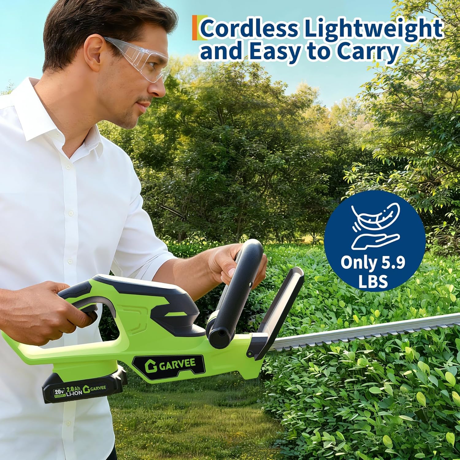 Garvee 06ZHBET-144 Cordless-Hedge-Trimmers - View #6