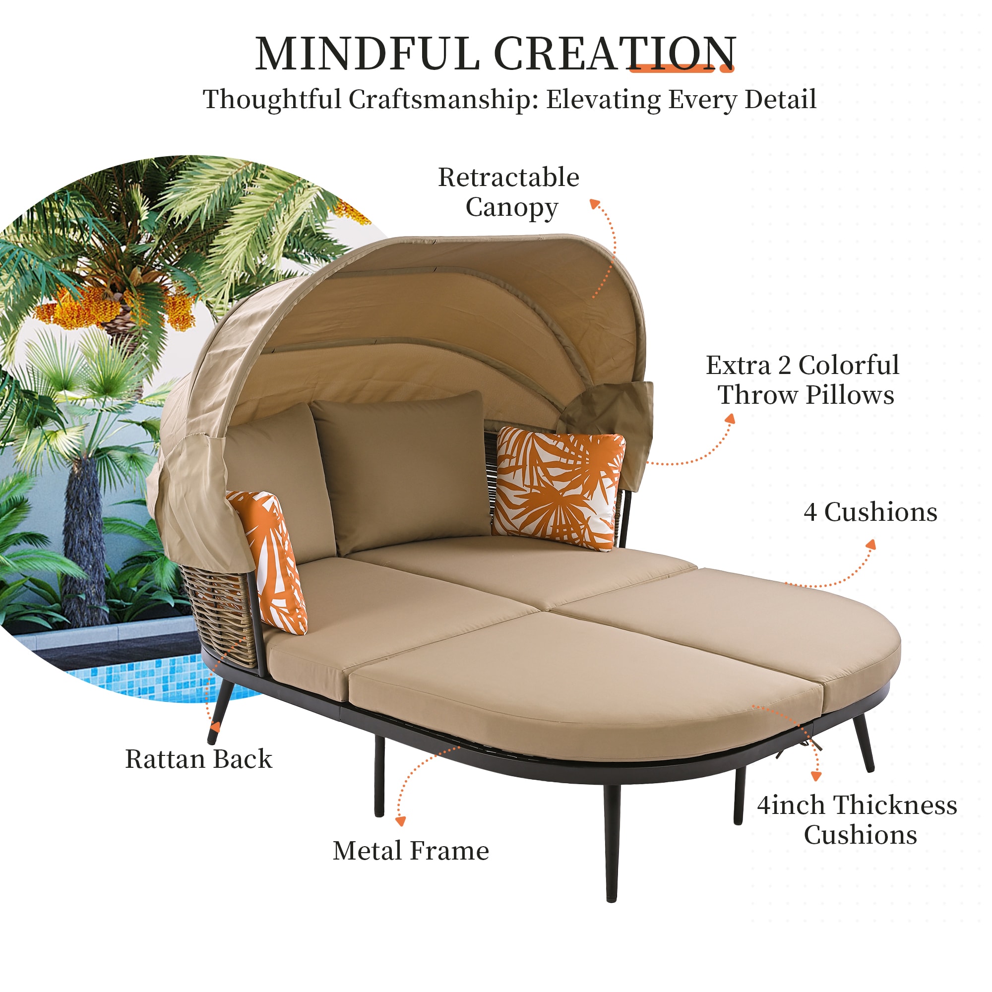 Direct Wicker DWL-100027 Patio-Sofas-Daybeds - View #4