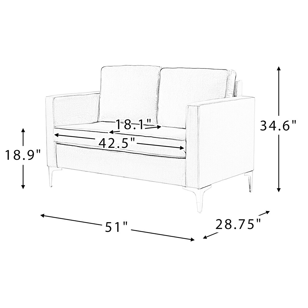 14 Karat Home SFMSY0083-MUSTARD Sofas-Loveseats - View #8